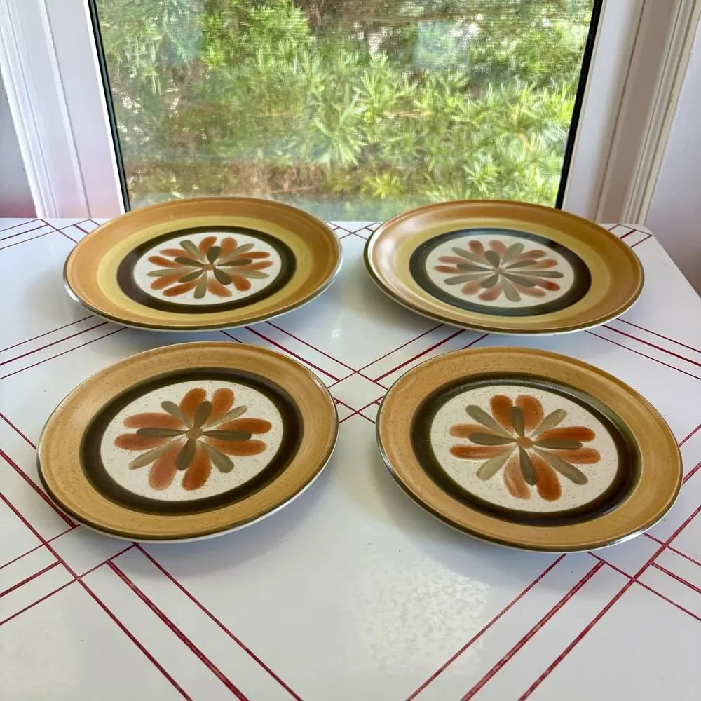 Vintage Premiere DuraStone Touche P9202 Set 2 Dinner 2 Salad Plates, Japan